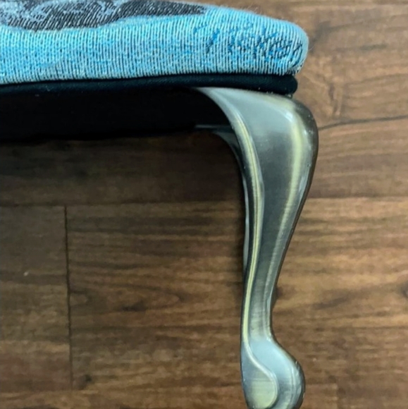 Vintage Footstool Needlepoint Cocker Spaniels- Brass Legs - Picture 5 of 6